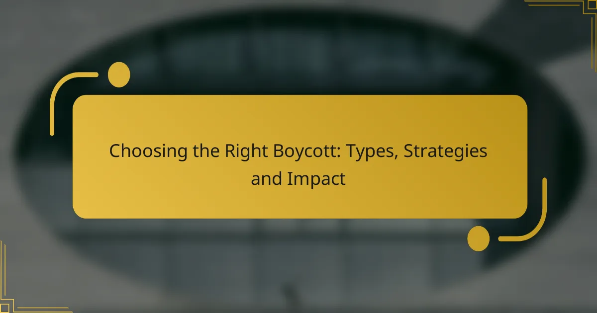 Choosing the Right Boycott: Types, Strategies and Impact