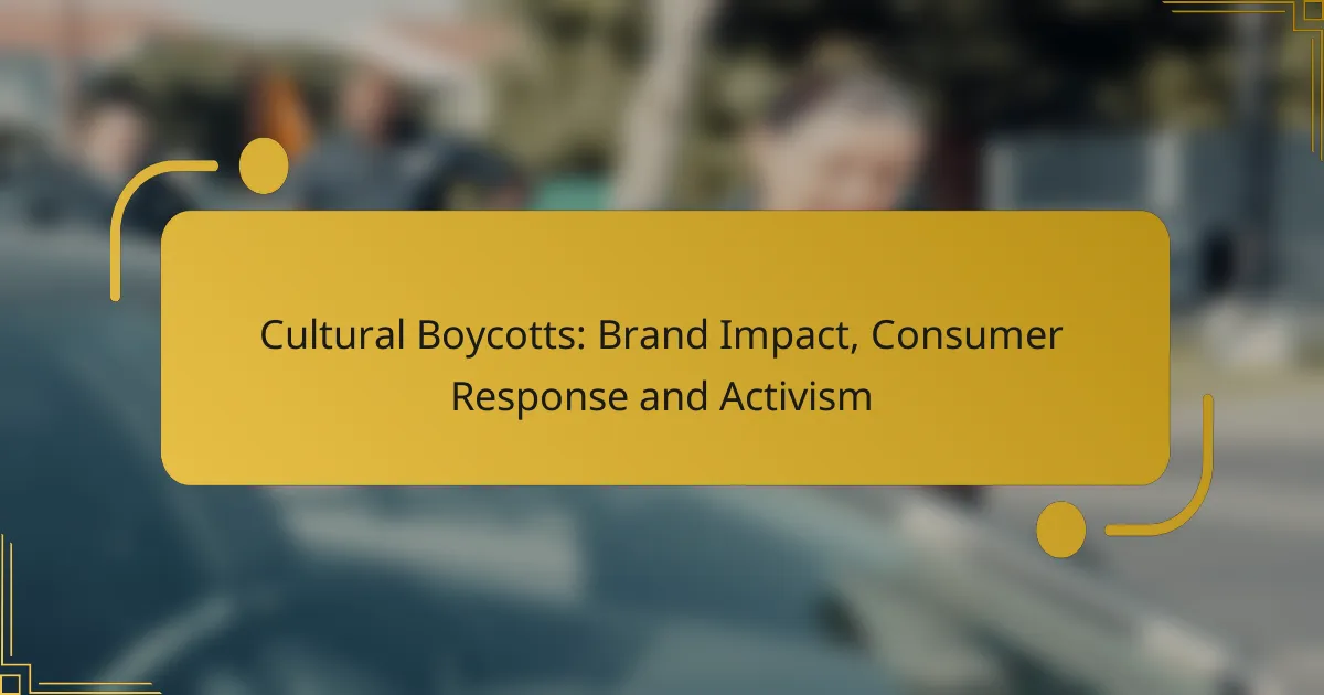 Cultural Boycotts: Brand Impact, Consumer Response and Activism