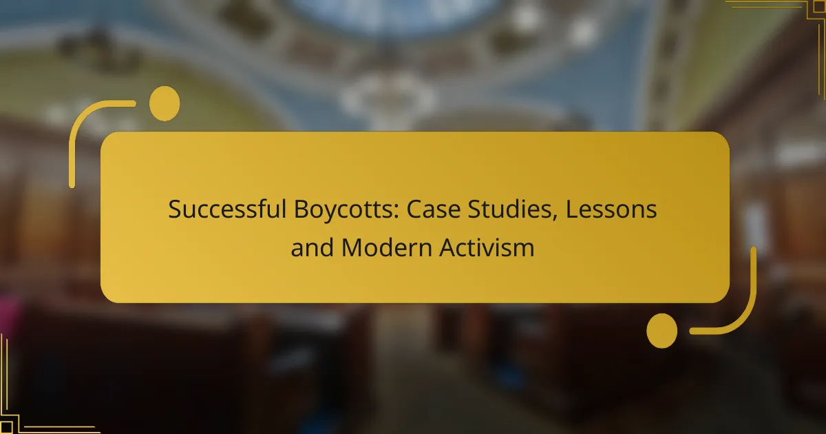 Successful Boycotts: Case Studies, Lessons and Modern Activism