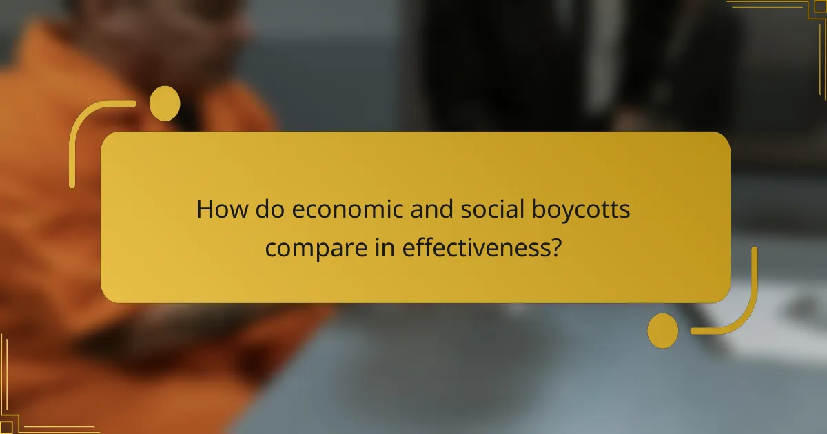 How do economic and social boycotts compare in effectiveness?