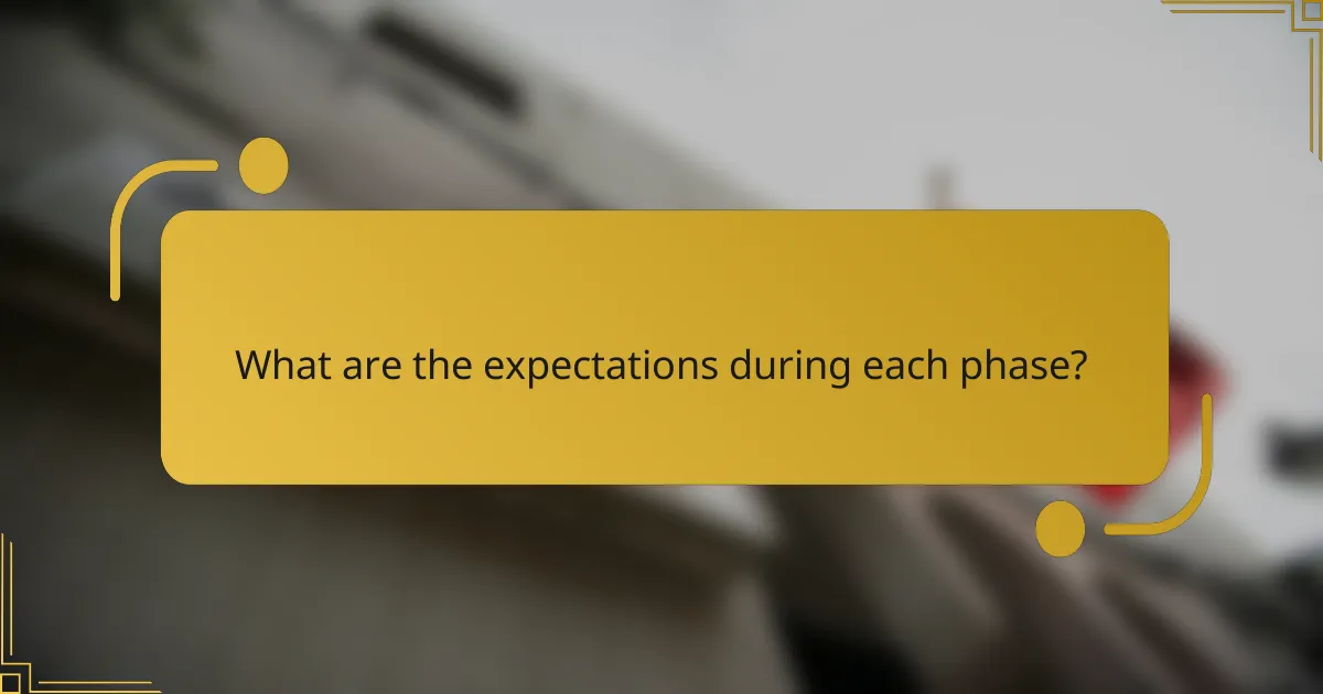 What are the expectations during each phase?