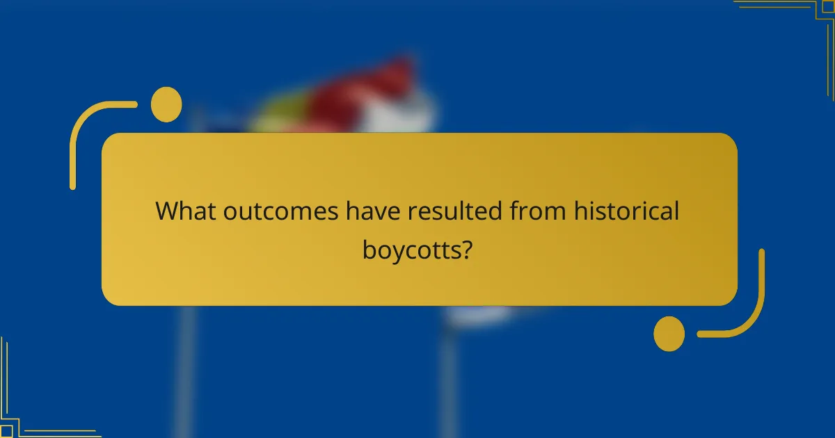 What outcomes have resulted from historical boycotts?