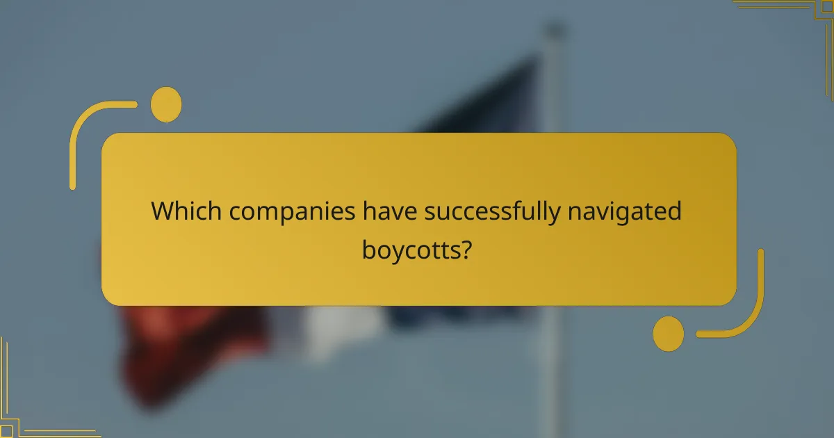Which companies have successfully navigated boycotts?